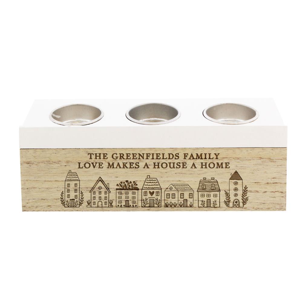 Personalised Home Triple Tea Light Box £15.29